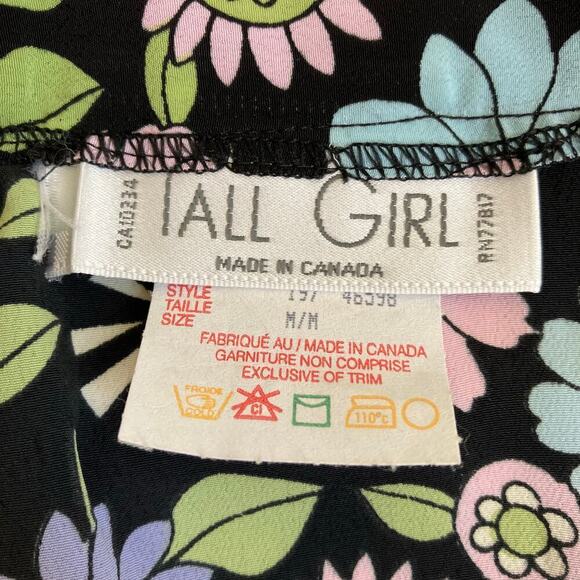 Tall Girl Canada Vintage A-line Maxi Skirt Button Front Retro 70s Floral Print M - Picture 11 of 16